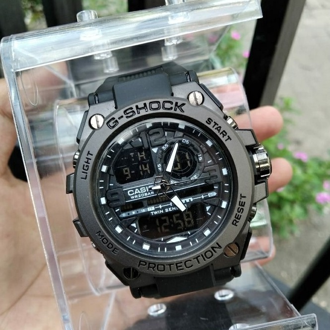 Langsung Order.. Jam Tangan Pria G Shock GST-8600 Metal Full Black Tampilah Mewah Murah & Elegan Bon