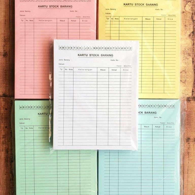 

Sale sale Kartu Stock kwarto. 15x21 ( bolak balik bisa pakai)