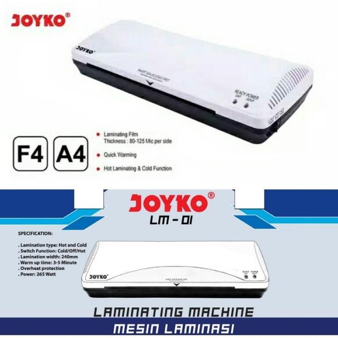 

\\\\\] Mesin Laminasi Laminating Machine Joyko LM01 Size F4 A4 Folio 265 Watt