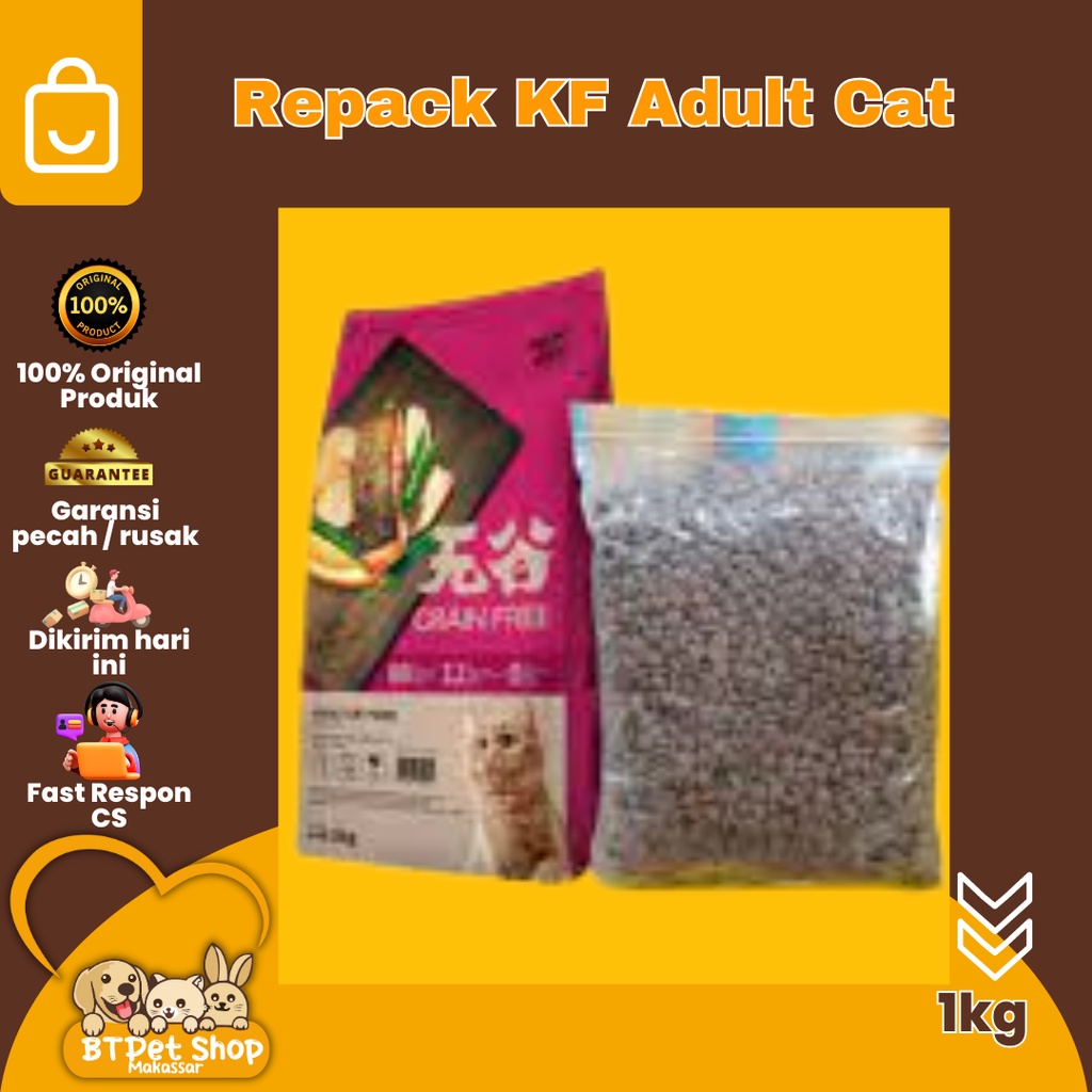 Makanan Kucing Kering Dewasa Repack KF Adult Cat 1Kg Dry Food