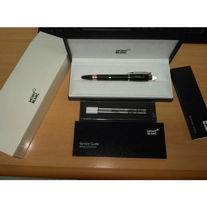 

:=:=:=:=] Pulpen Montblanc ORIGINAL Starwolker Rollerball Red Gold Plated Resin