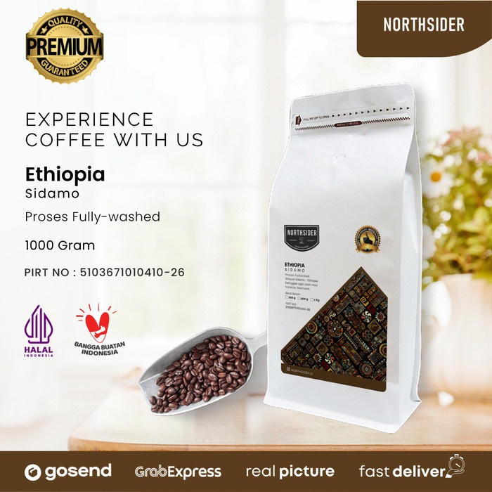 

Laris Northsider Kopi Arabika Ethiopia Sidamo Fully-Washed Coffee 1Kg