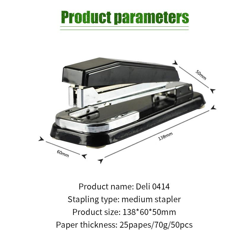 

Deli Rotatable 360 Derajat Stapler Staples Putar 3 Arah 24/6 & 26/6 25 Lembar Mudah Digunakan