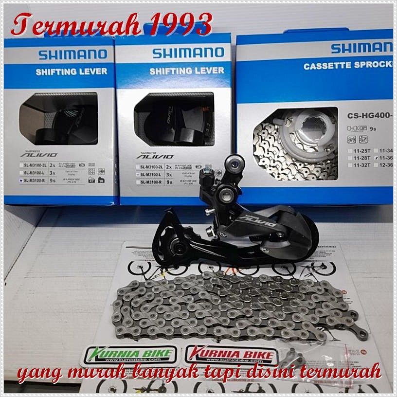 mini groupset shimano alivio 3x9 speed Sparepart Sepeda Termurah