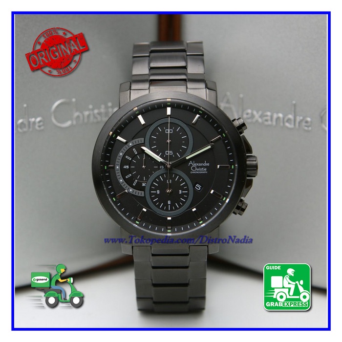 Jam Tangan Pria Alexandre Christie Ac6437Mf Silver Brown Original