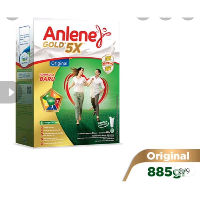 

Anlene Gold 5x Susu Bubuk Dewasa Original 885 gr - Nutrisi Tinggi Kalsium