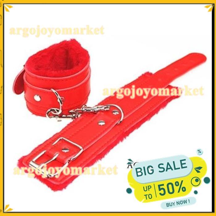 BORGOL BULU CINTA HANDCUFF COSPLAY COSTUME SEXY LINGERIE MERAH AC04B BEST PRODUK