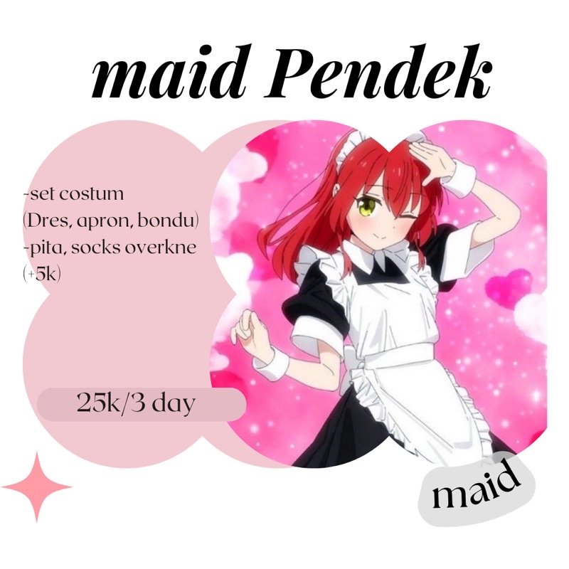rental kostum maid lolita anime cosplay maid costum maid