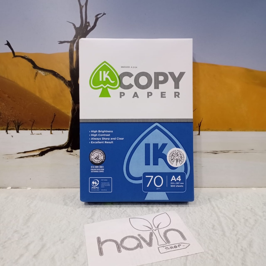 

Kertas Hvs Fotocopy & Print A4 70Gsm 100 Lembar 500 Lembar