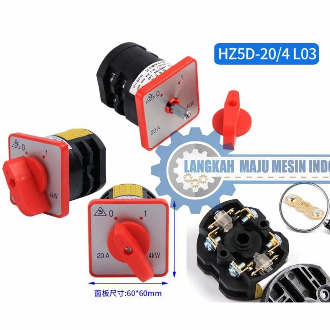 Selector Switch Mesin Milling / Saklar Konversi Milling HZ5D-20/4 L03