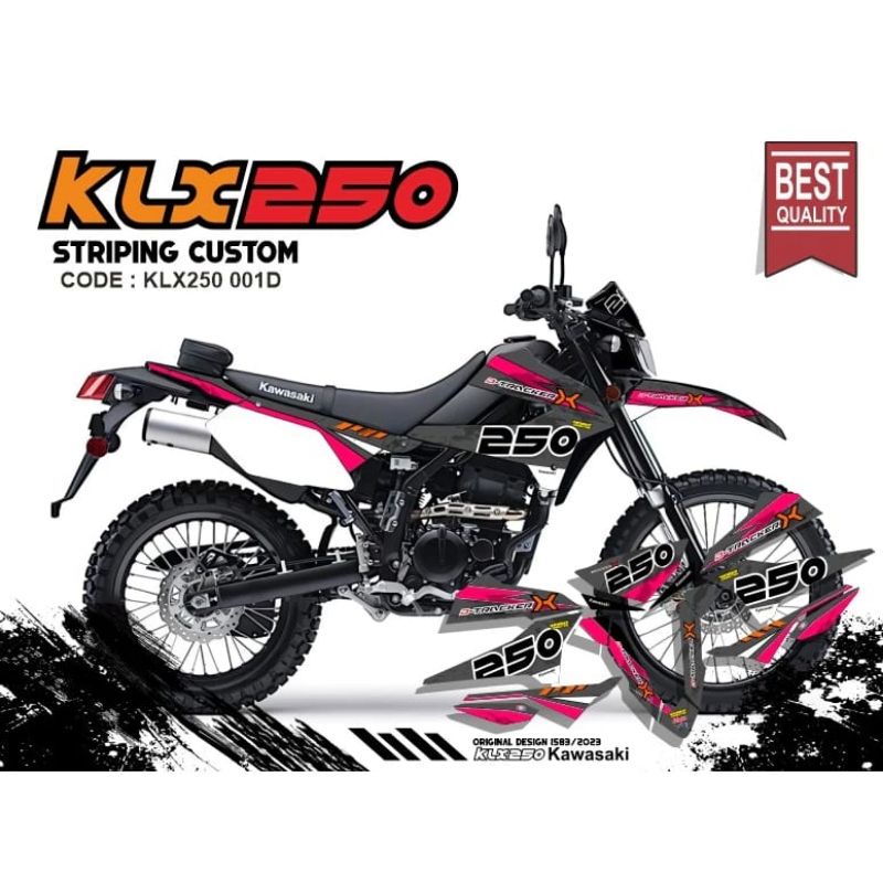 Striping klx 25o cc Sticker variasi KLX Striping motor klx