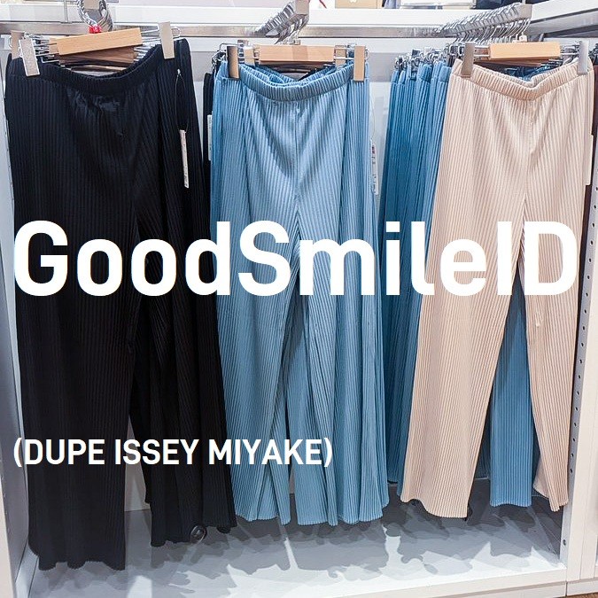 Women Celana Lurus Lipit Kulot Wanita Panjang Pleated Straight UNIQLO