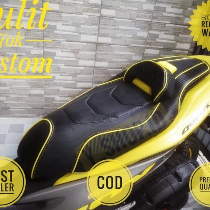 Kulit Cover Sarung Jok Motor Aerox 155 125 Model Eropa Variasi