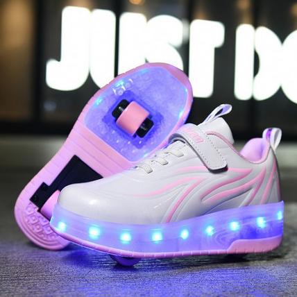 Roller Shoes Heelys LED Light Sneakers Dengan Dua Roda Untuk Anak-Anak