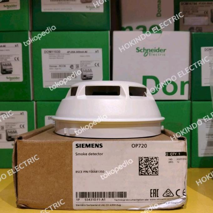 TERBARU  SMOKE DETECTOR SIEMENS OP720 (CARBERUS PRO) + BASE DB721 ORIGINAL