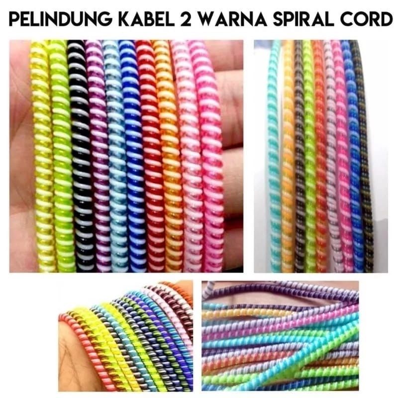 PELINDUNG KABEL BEBAS Hitam | Pelindung Kabel Spiral Protector 3 Warna Untuk Charger Headset Anti Ko