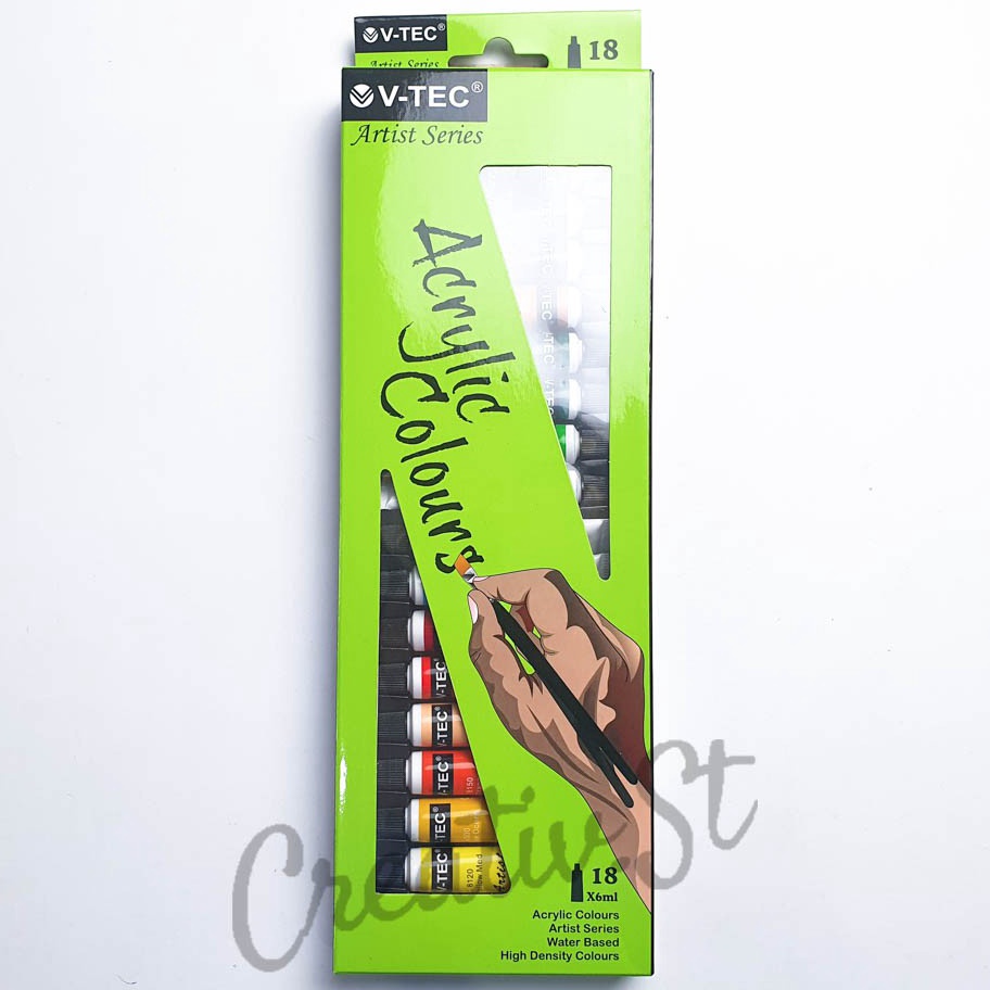 

STR729 Acrylic V-tec 18 Warna Cat Akrilik Vtec Set Paint |