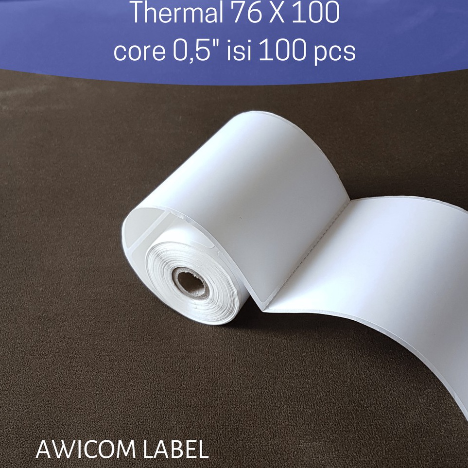 

RHNX3335 Label Thermal 76x100 mm 76 x 100 core 0,5" 1/2 inch - 80x100 80mm 80 x 100
