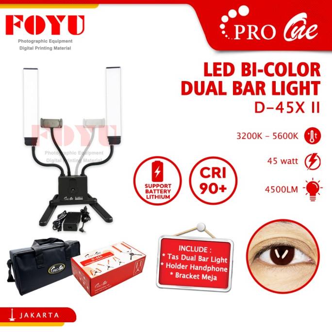 BARU  Professional LED Bi-Color Dual Bar Glam Light Pro One D-45X