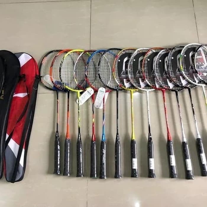 Bestseller Sale  Raket Badminton Lining + Senar + Grip Full Carbon Siap Pakai