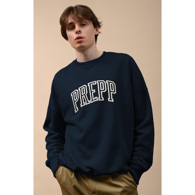 SWEATER PREPP STUDIO COLLEGIATE SWEATSHIRT NAVY
