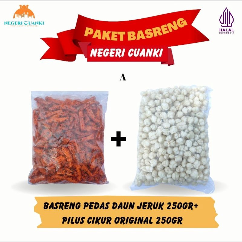 

Basreng Mix Cuanki Basreng Pedas Daun Jeruk Original Daun Jeruk