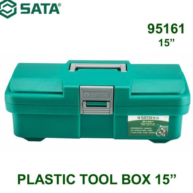 Tool Box Perkakas Plastik 95161 - Plastic Tool Box 15 Inch Sata Tools