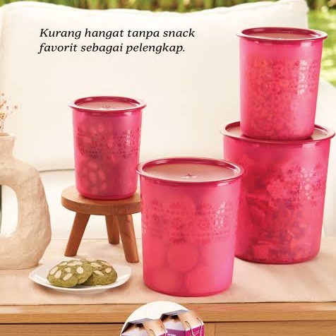 Tupperware Mosaic Canister Set Toples Kue Lebaran
