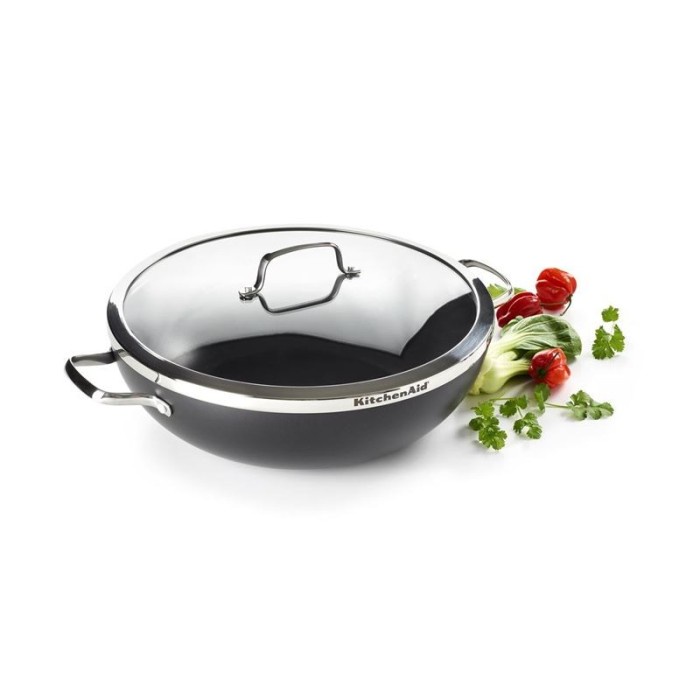 Panci Kitchenaid Wok Induction 36Cm With Glass Lid - Cc001070-001