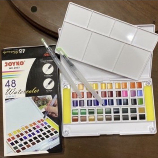 

Set 12 24 48 Warna Watercolor / Cat Air Joyko Wc-2000 2001 2003 Rip Sakura Koi