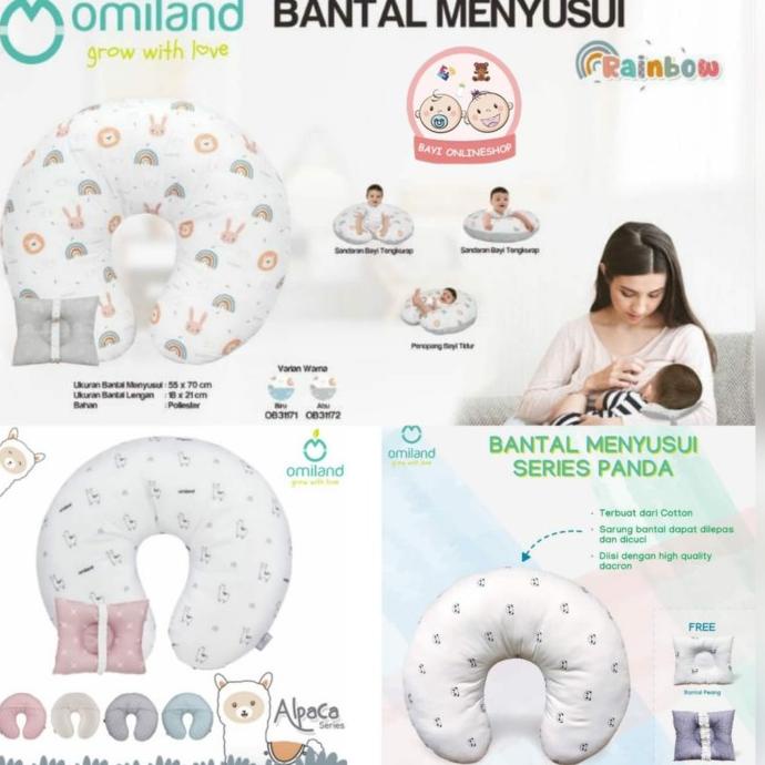 Omiland Bantal Menyusui+ Bantal Lengan Peang Rainbow Series