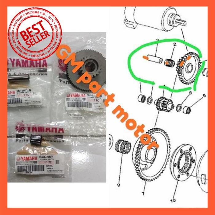 GEAR GIR GIGI STATER STARTER - BEARING - PEN YAMAHA SCORPIO | PRT
