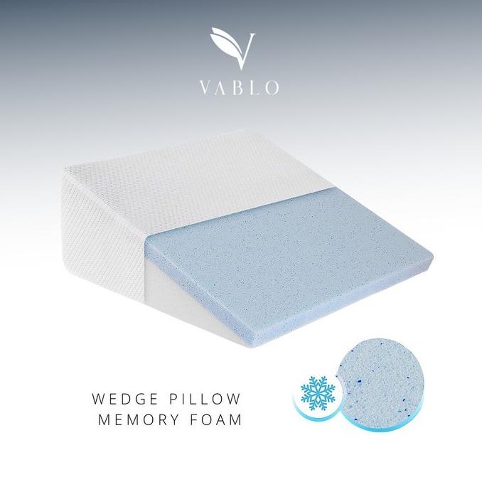 Bantal bedside wedge pillow by Vablo - Memory foam wedge pillow