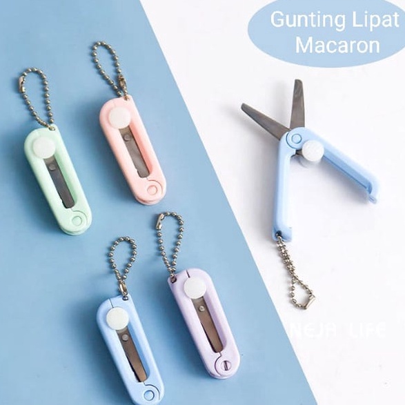 

9.9 Promo >> Gunting Lipat Macaron / Gantungan kunci gunting mini / travel size
