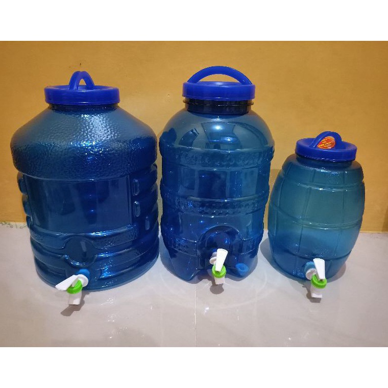 Terbaik.. (keluargastore)galon air / botol galon + kran / galon keran pet  air 5 , 8 ,12 , 19 liter 
