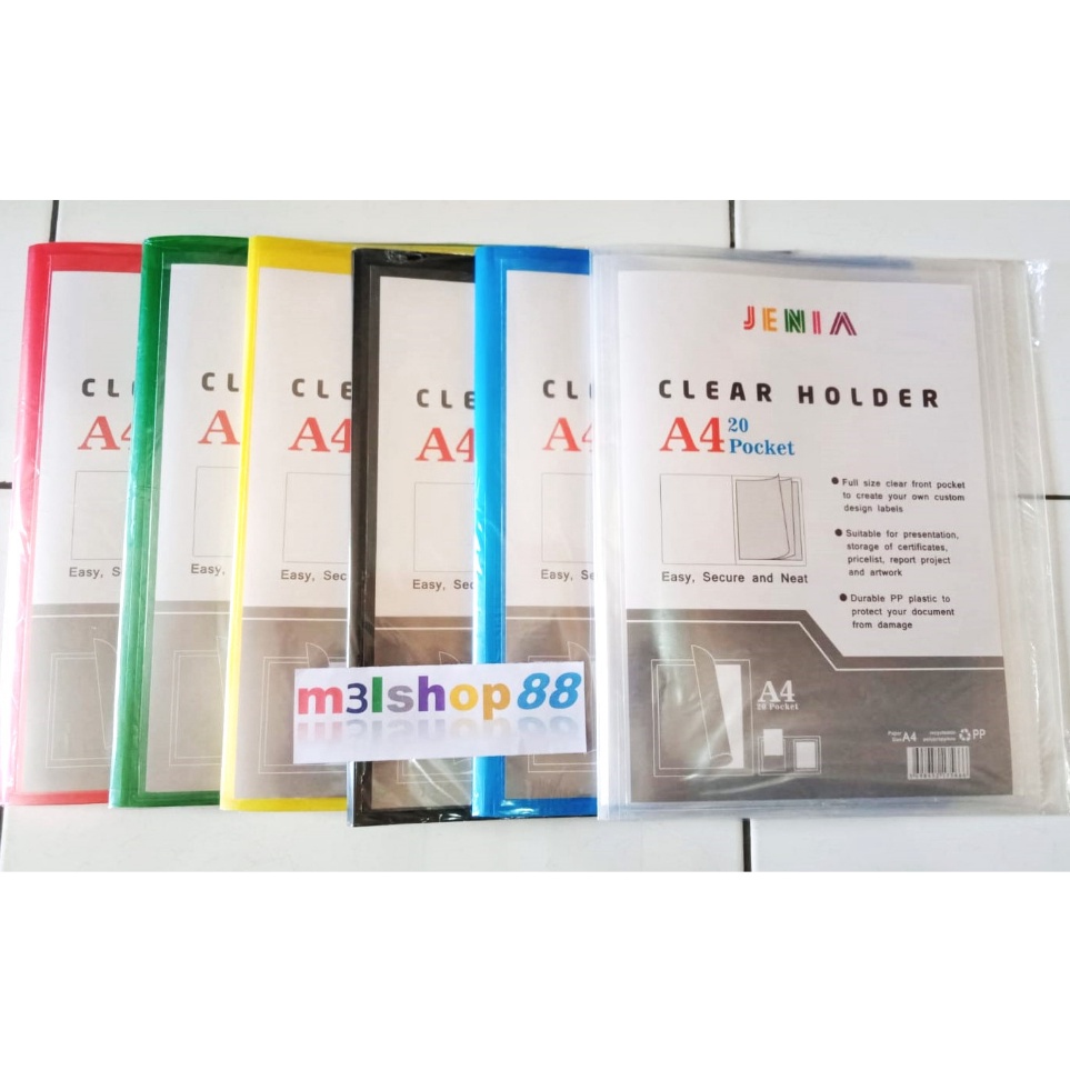 

Barang keren Clear holder A4 20 lembar JENIA / MEDIA KITA-1 pcs