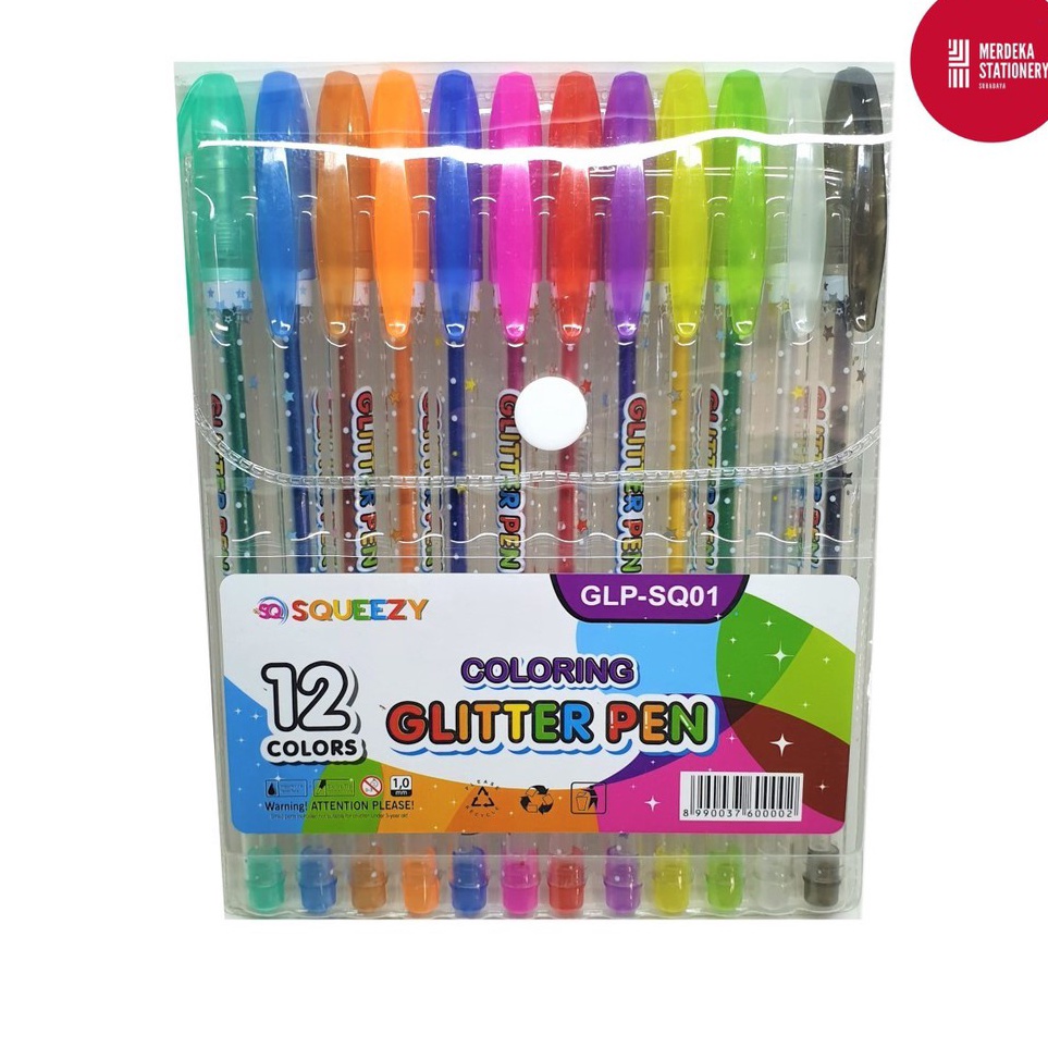 

Masih fresh Bolpen/Bolpoint/Ballpen/Pulpen/Pena Glitter/Gliter 12 warna 1.0 mm