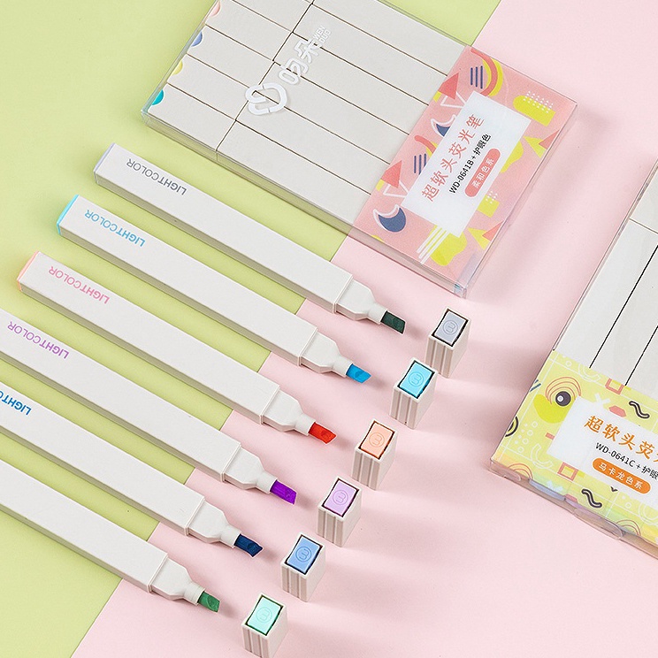 

YPLX5660 Highlighter pastel 6 colors warna/Stabilo Ujung Tunggal / Set 6 Spidol Siswa Berwarna Set Spidol Mata Berwarna-warni Penandaan Kasar untuk Siswa/Hadiah Siswa Anak-Anak/stabilo isi 6 warna pastel
