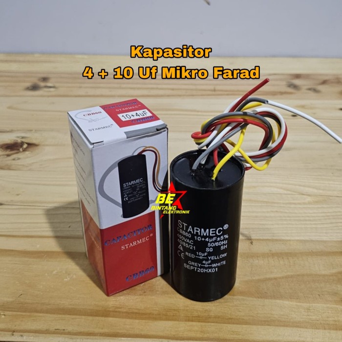 Kapasitor Mesin Cuci 4 + 10 Uf SMC Capasitor 4+10uf 10-4 Mikro Farad terbaik