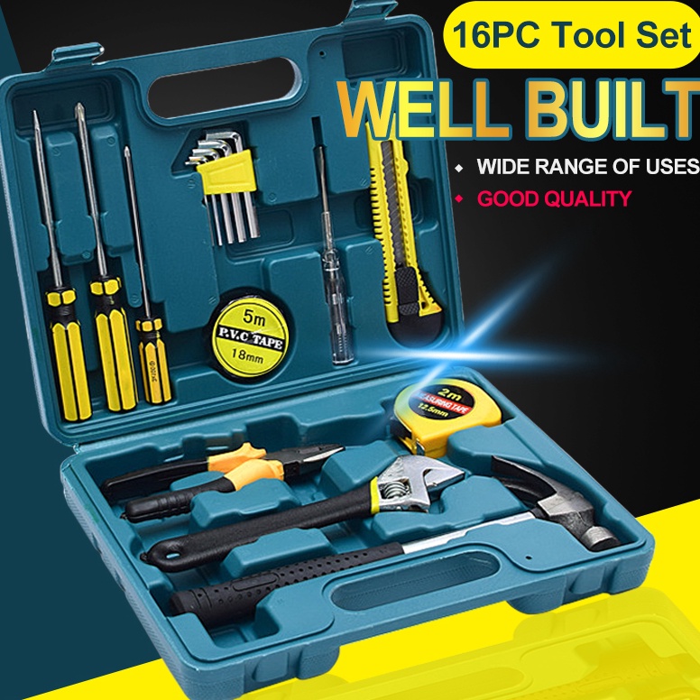Harga Termuraah.. Tool Box Set Perkakas Palu Tang Obeng Kunci Pas Cutter