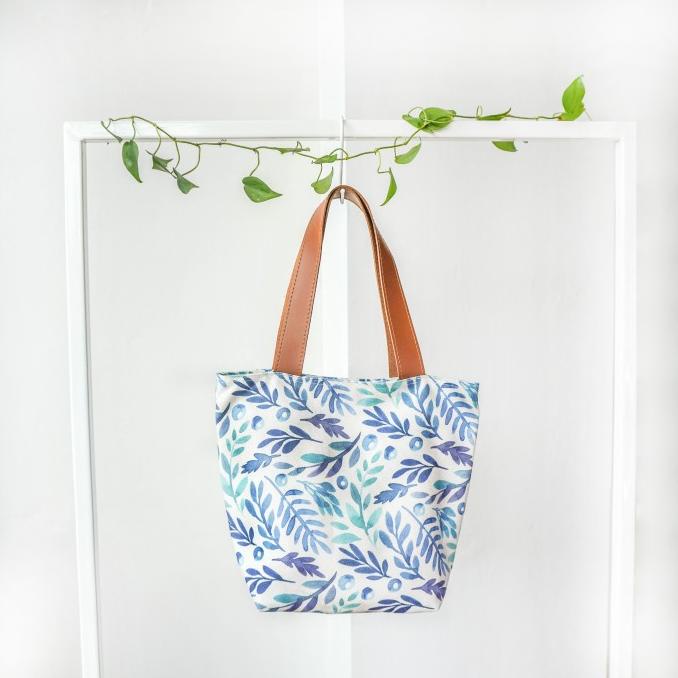 Tas Wanita Kecil Kanvas Seruni Living Tote