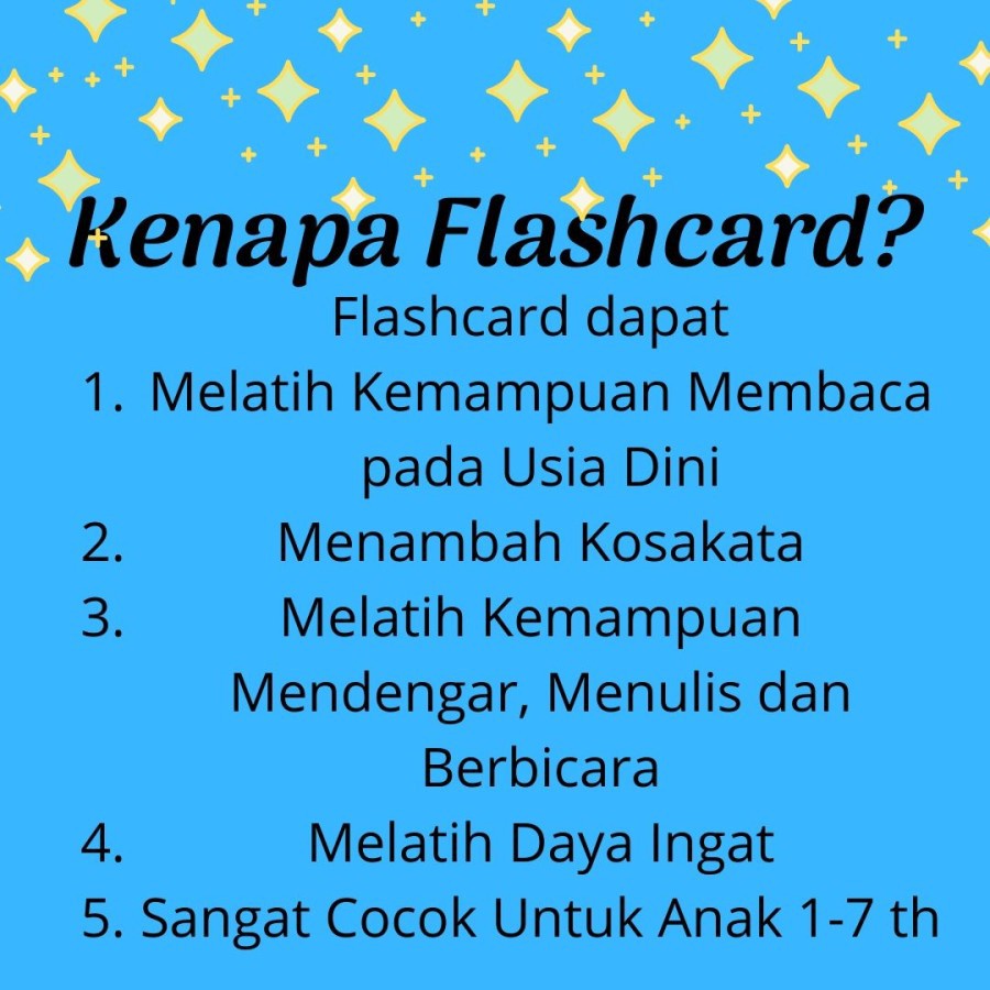 Flashcard Kartu Pintar Belajar Balita / Flashcard Edukasi Anak
