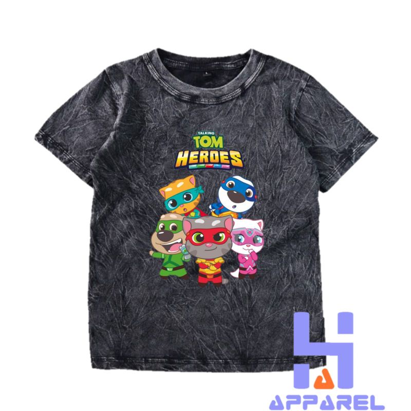 BAJU ANAK KAOS ANAK WASHED TALKING TOM HEROES
