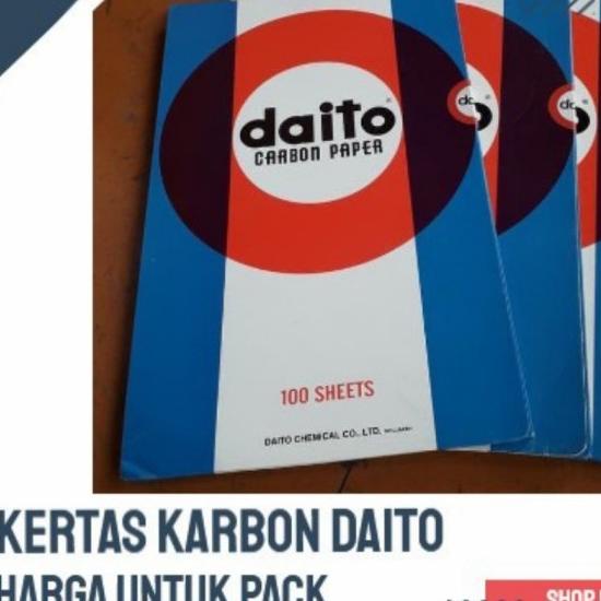 

Kertas karbon Daito Folio Hitam / Carbon Daito sepak isi (100lembar)