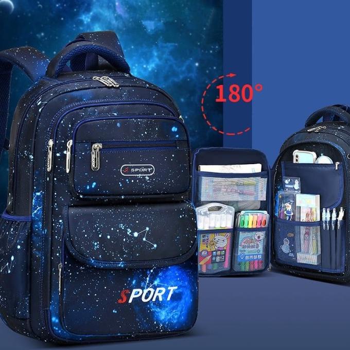 Tas Ransel Sekolah Anak Laki Laki SD Anti Air Impor, Tas SD TA015