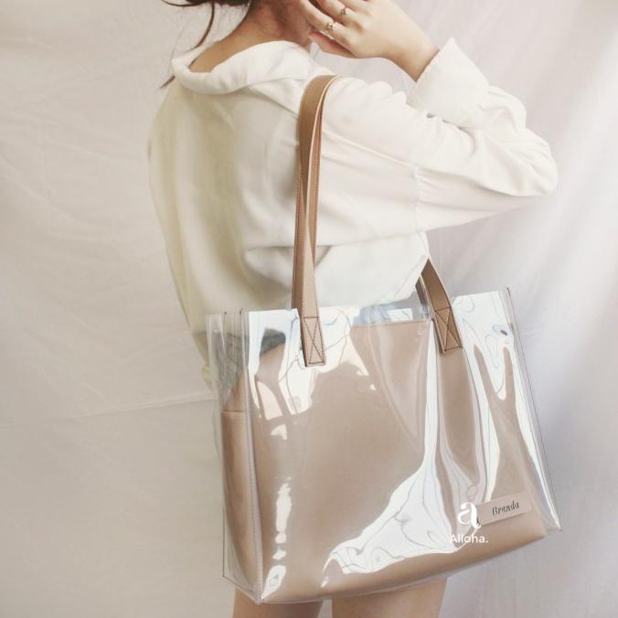 Large PVC Tote Bag Pouch Set Custom Nama
