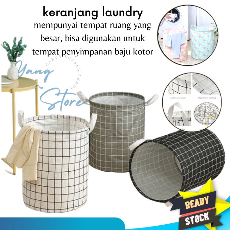 READY YGS -C205- Keranjang Laundry / Keranjang Baju Kotor / Laundry Bag Motif