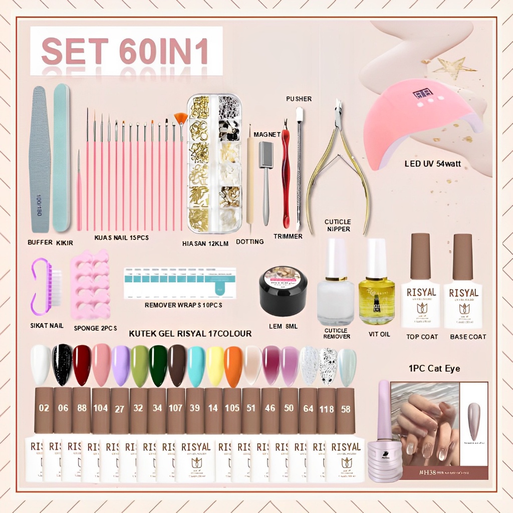 Paket Nail Art Cod Bayar Di Tempat Untuk Usaha Pedicure Pemula Perawatan Kuku Lengkap Murah Peralata