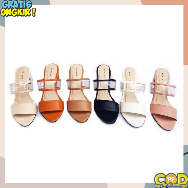 Termurah Sepatu Hak Hils Sandal Jinjit Perempuan Sandal Heels Wanita Hak Kaca High Hells Kantor Heal