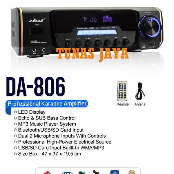 POWER AMPLIFIER DAT DA806 POWER DA 806 AMPLI DA-806 ORIGINAL